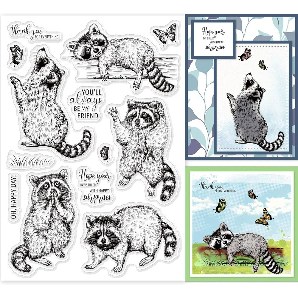 Clear Silicone Stamps For Card Making - Realistyczne szopy przezroczyste znaczki zwierzęta motyl