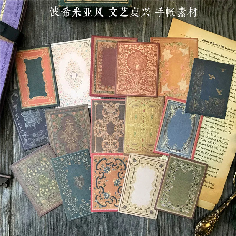 Vintage Junk Journal Scrapbooking Paper - 16 szt. Vintage Bohemian Cardstock Junk