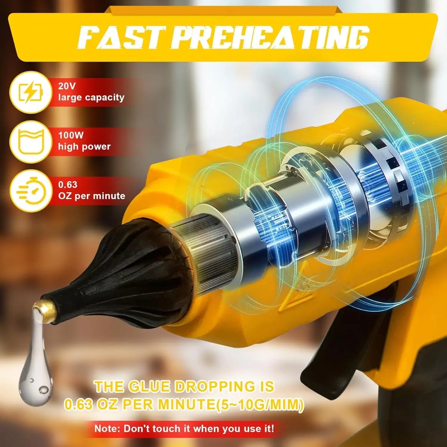 Bezprzewodowy, elektryczny, rę – Hot Melt Glue Gun Cordless recenzja i cena